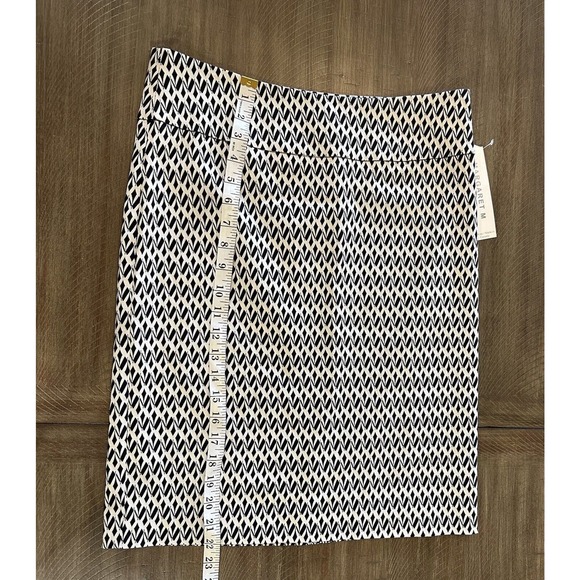 NWT Margaret M Christiana Pencil Skirt Black White Geometric Print Size Large - Picture 5 of 10